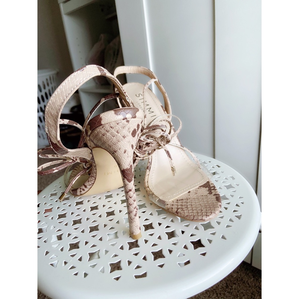 SIMMI London Clear Snakeskin Heels - Picture 5 of 8